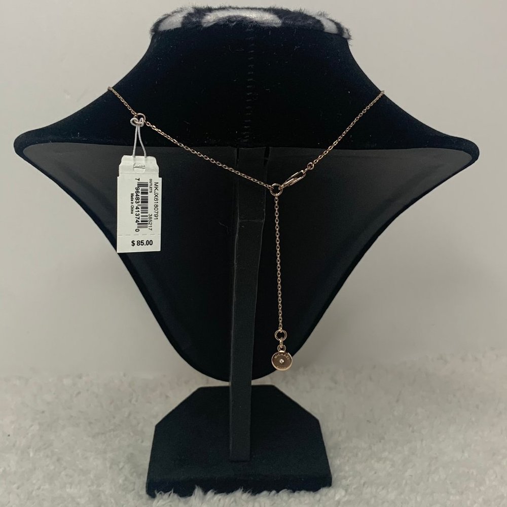 NWT - Michael Kors Rose Gold Pendant Necklace - Picture 4 of 6